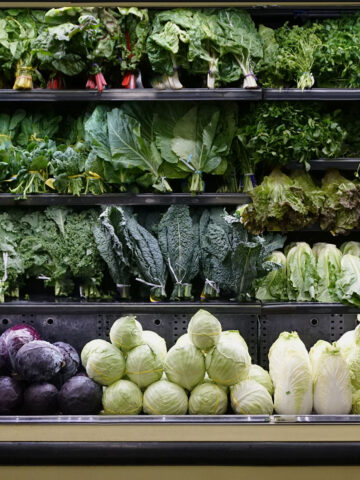 Vegetables in grocery store