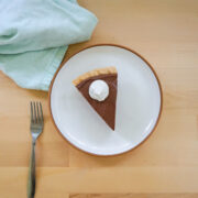 Slice of chocolate pie