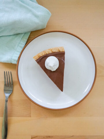 Slice of chocolate pie