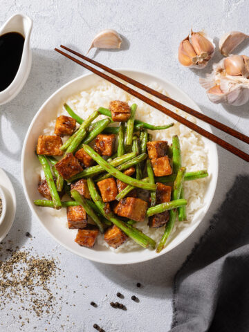 green beans and tofu