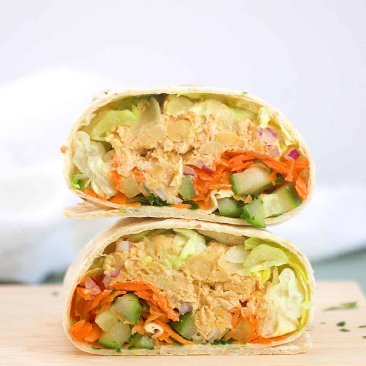 Easy Vegan Chickpea Wraps