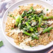 Asparagus Brown Rice Bowl