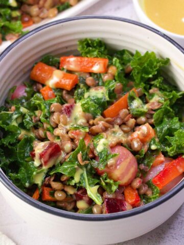 Root veggie lentil salad